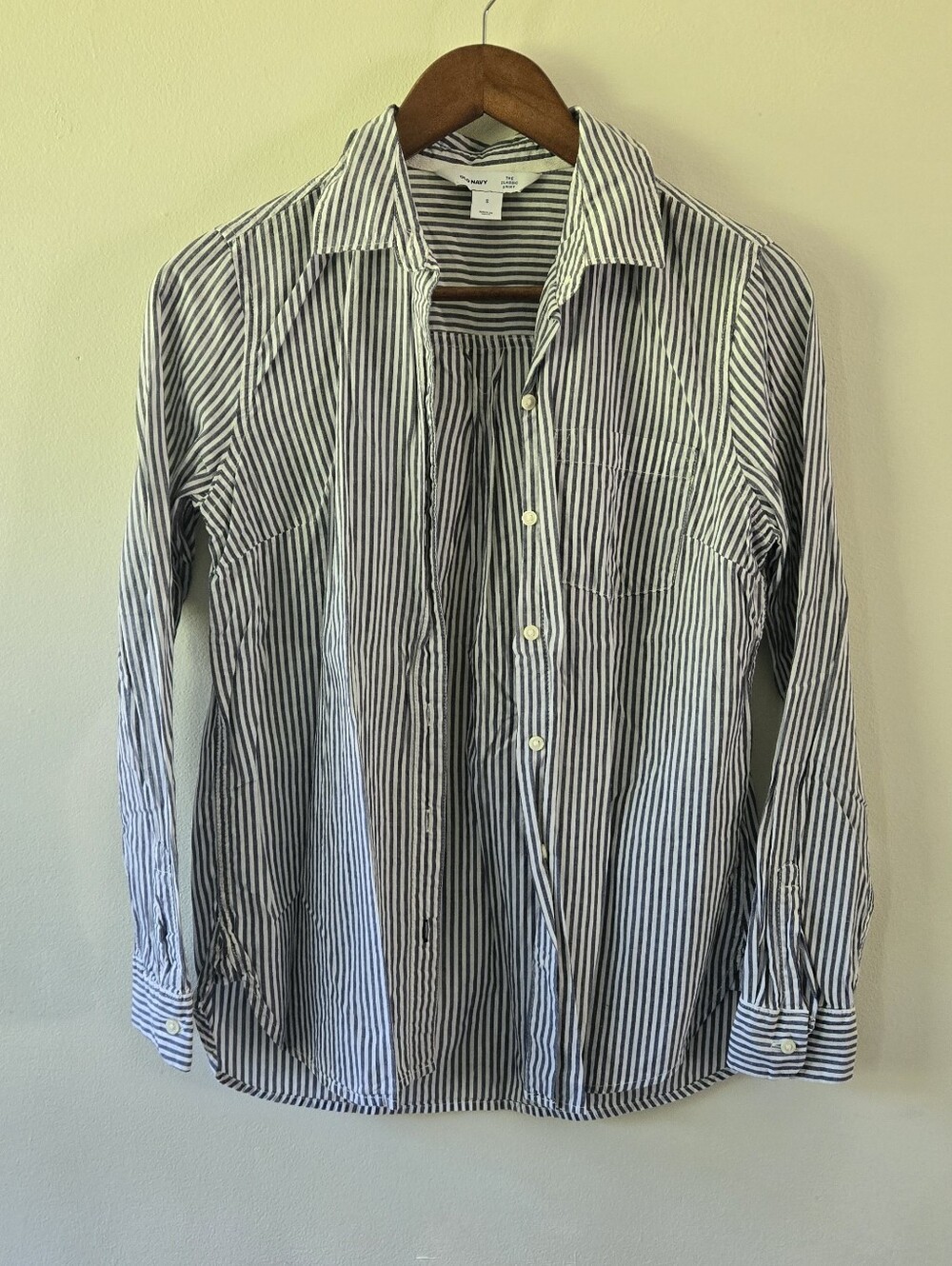 Old Navy The Classic Shirt Striped Button Down Size Small